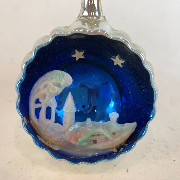 Vintage Glass Diorama MADE IN ITALY Mica House Steeple - Picture 1 of 7